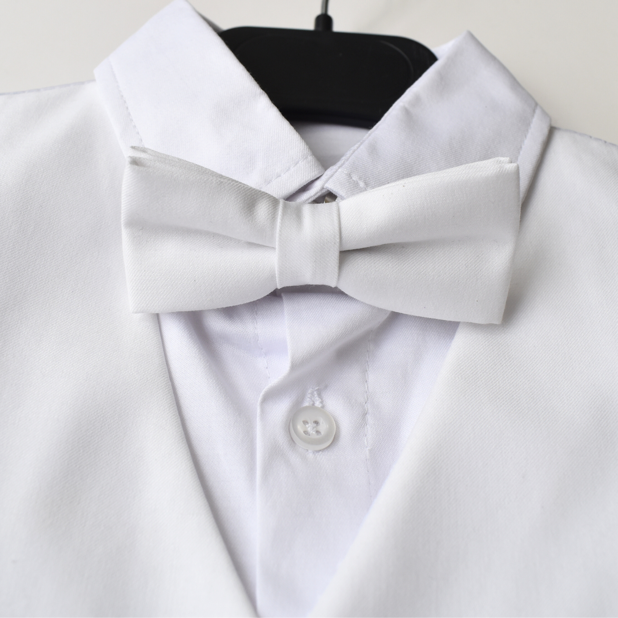 Baby Jongens Bruidsjonker Pak - Wit Slim Fit
