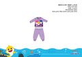 Baby Shark Pyjama - Jersey Katoen - Paars