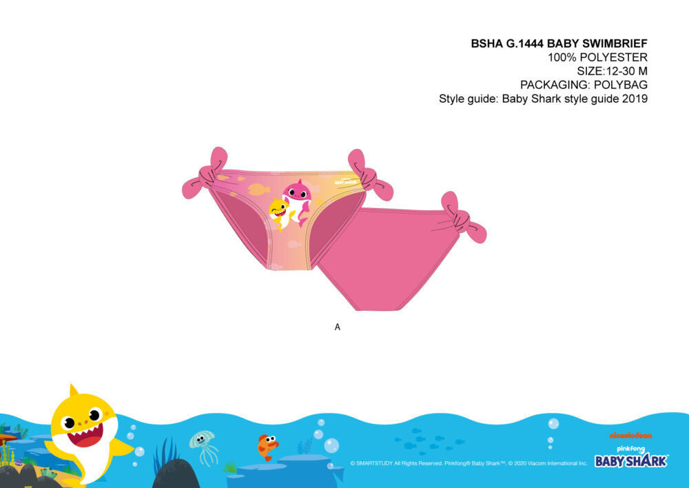 Baby Shark Zwembadbroekje Meisje - Roze