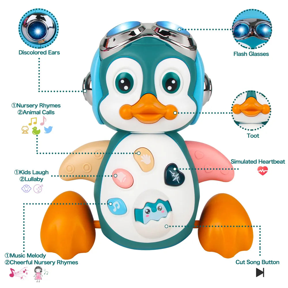 Kruipend Baby Speelgoed Muzikale Pinguïn