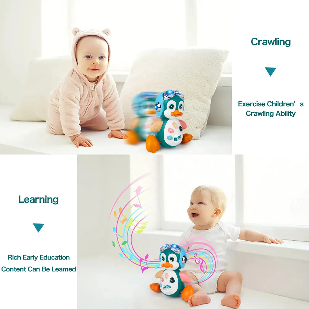 Kruipend Baby Speelgoed Muzikale Pinguïn